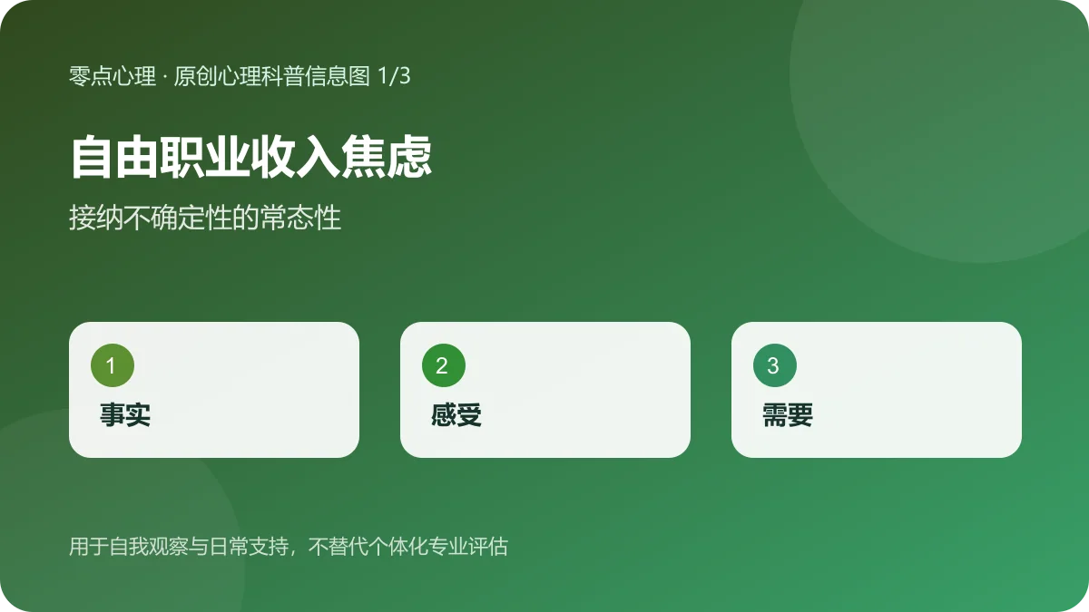 自由职业收入焦虑:接纳不确定性的常态性信息图