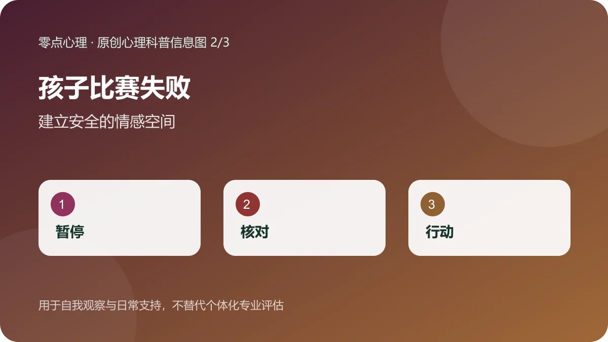 孩子比赛失败:建立安全的情感空间信息图