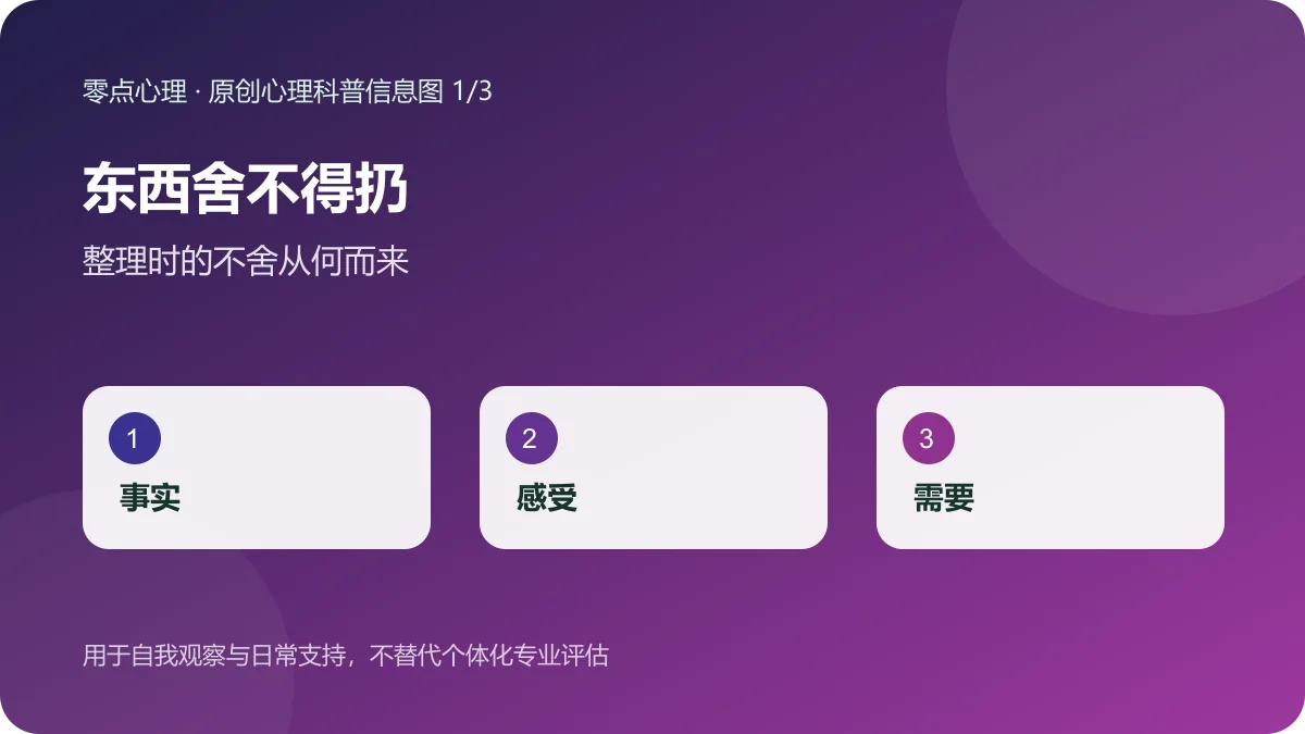 东西舍不得扔:整理时的不舍从何而来信息图