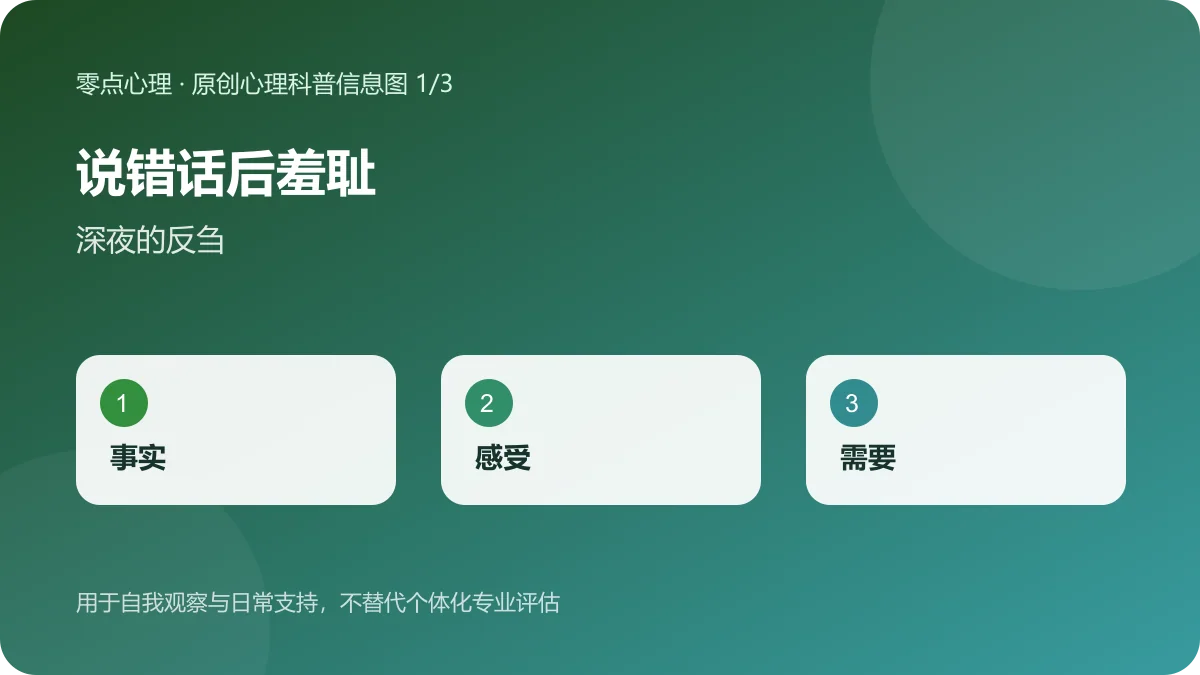 说错话后羞耻:深夜的反刍信息图